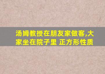 汤姆教授在朋友家做客,大家坐在院子里 正方形性质